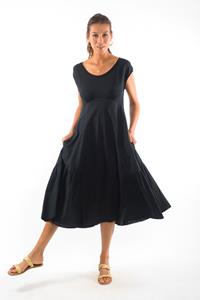 RAVENS VIEW IBIZA Damen vegan Kleid Anne Black
