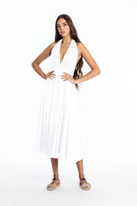 RAVENS VIEW IBIZA Damen vegan Kleid Marilyn White