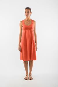 RAVENS VIEW IBIZA Damen vegan Kleid Anouk Terracotta Orange