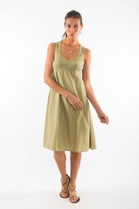 RAVENS VIEW IBIZA Damen vegan Kleid Anouk Dunkel Aloe Grün