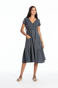 RAVENS VIEW IBIZA Damen vegan Kleid Paola Lava Blau
