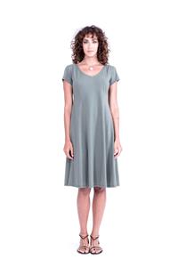 RAVENS VIEW IBIZA Damen vegan Kleid Roma Khaki Grün