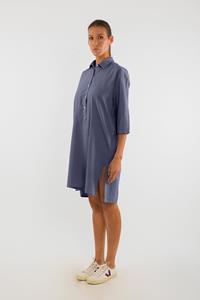 RAVENS VIEW IBIZA Damen vegan Hemdkleid Isla Anthrazitgrau