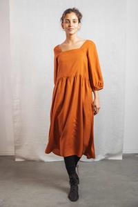 Jyoti Fair Works Damen vegan Kleid Rachana Rust Orange