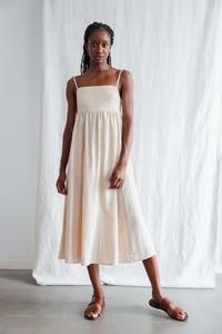 Jyoti Fair Works Damen vegan Kleid Saranya Sand