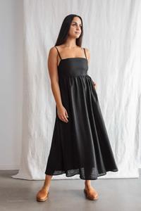 Jyoti Fair Works Damen vegan Kleid Saranya Schwarz