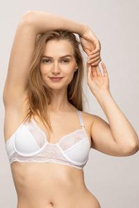 LOVJOI Damen vegan Bh Feathermoss Weiß
