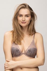 LOVJOI Damen vegan Bh Silver Lace Wine Soft Lilac