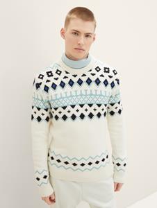TOM TAILOR Denim Strickpullover Gemusterter Strickpullover