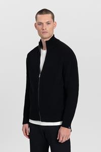 Herren vegan Strickjacke Kaleb Tiefschwarz