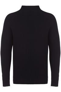 Will's Vegan Store Herren vegan Rollkragenpullover Schwarz