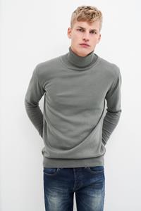 Kuyichi Herren vegan Thomas Rollkragenpullover Cottage Grün