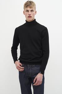 Kuyichi Herren vegan Thomas Rollkragenpullover Jet Black