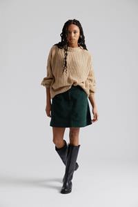 KOMODO Damen vegan Cord-Minirock Leoni Biologisch Baumwolle Soft Ivy