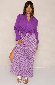 J LABEL Damen vegan Maxirock Gurdeep Lila