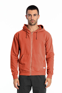 RAVENS VIEW IBIZA Herren vegan Hoodie Zip Ibiza Erde Rot