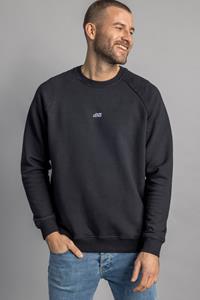DIRTS Herren vegan Sweatshirt Raglan Unisex Schwarz