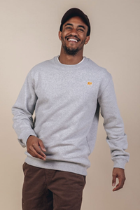Trendsplant Herren vegan Pullover Essential Heather Grey