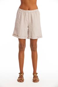 RAVENS VIEW IBIZA Damen vegan Lange Shorts Creta Stone Grau Beige