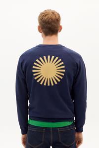 Thinking MU Herren vegan Sweatshirt Navy Gelb Sonne