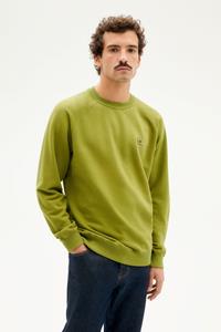 Thinking MU Herren vegan Sweatshirt Sonne Grün Weiß