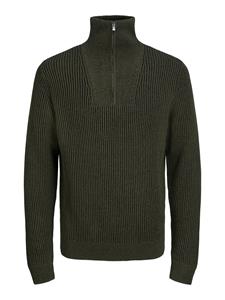 Jack & Jones Jprblacharlie knit half zip donker