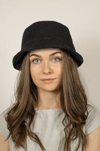 TAWAST Damen vegan Breeze Bucket Hat Schwarze Waffel