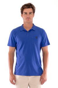 RAVENS VIEW IBIZA Herren vegan Polo-T-Shirt Pocket Klein Blau
