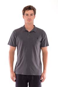 RAVENS VIEW IBIZA Herren vegan Polo-T-Shirt Pocket Anthrazitgrau