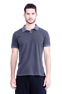 RAVENS VIEW IBIZA Herren vegan Polo-T-Shirt Anthrazitgrau