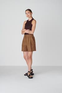 Floria Collective Damen vegan Shorts Bièl Cappuccino Braun