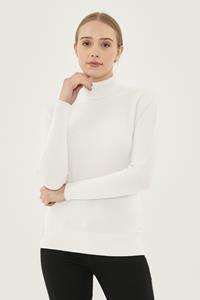 ORGANICATION Damen vegan Rollkragenpullover Off White