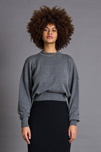 JAN N JUNE JAN 'N JUNE Damen vegan Pullover Yin Dunkelgrau