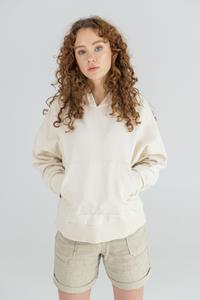 STORY OF MINE Damen vegan Hoodie Undyed Creme