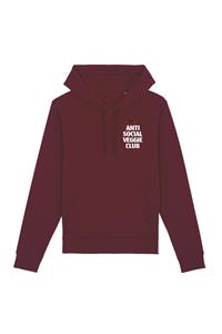 Oat Milk Club Damen vegan Anti Social Veggie Club - Hoodie Aus Bio-Baumwolle Bordeaux