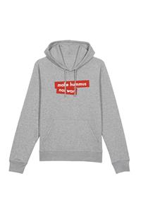 Oat Milk Club Damen vegan Make Hummus Not War - Hoodie Grau