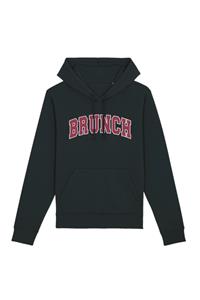 Oat Milk Club Damen vegan Kapuzenpullover Brunch Schwarz