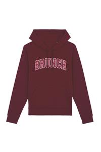 Oat Milk Club Damen vegan Kapuzenpullover Brunch Burgund