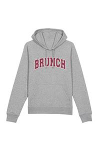 Oat Milk Club Damen vegan Kapuzenpullover Brunch Grau