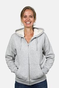 TORLAND Damen vegan Hoodie Winter Hygger Sherpa Heather Grey