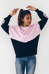 The Driftwood Tales Damen vegan Sweatshirt Loose Schwarz Pink