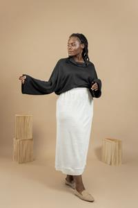 TAWAST Damen vegan Pullover Peaceful Being Jetstone