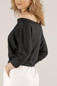 TAWAST Damen vegan Pullover Sunlight Play Jetstone Schwarz