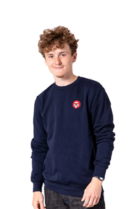 ADUH Damen vegan Pullover Bulan Kepala Dunkelblau