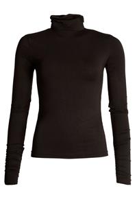 MAHLA Damen vegan Rollkragenhemd Mila Schwarz