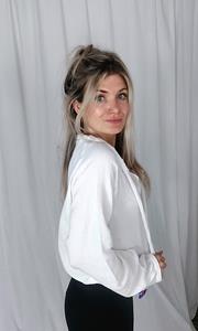 Wolf & Storm Damen vegan Bluse Musselin Isa Off-White