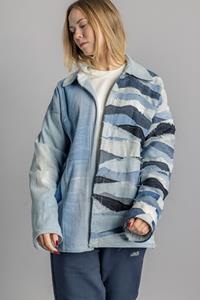 DIRTS Damen vegan Denim Jack Upcycled Blau