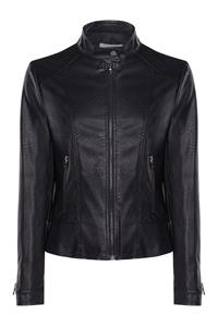 Will's Vegan Store Damen vegan Motorradjacke Veganes Leder Schwarz