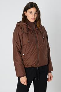 ThokkThokk Damen vegan Kurze Jacke Mahagoni