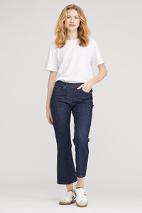 LAURIE Damen vegan Jeans Helen Straight Xsl Dunkelblau Denim